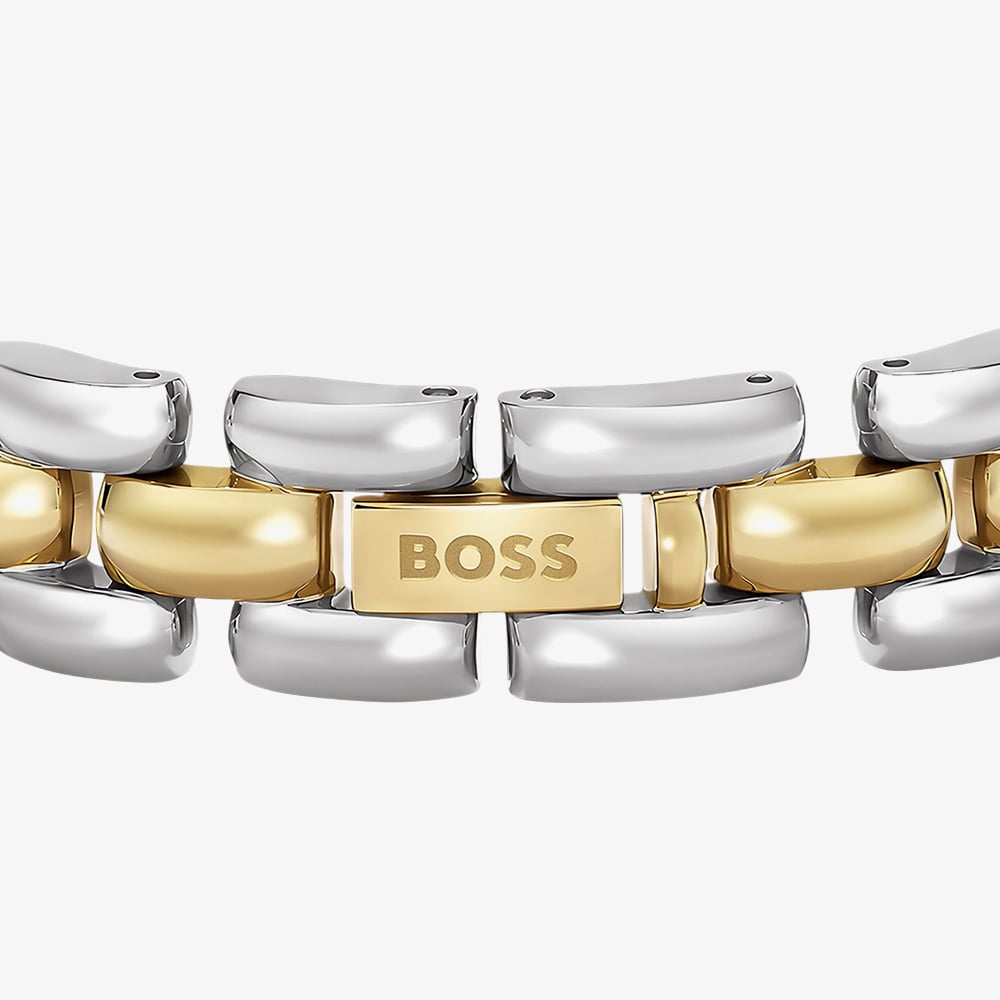 BOSS Violet Two Tone Gold Tone Plated & Stainless Steel Link Bracelet 1580896