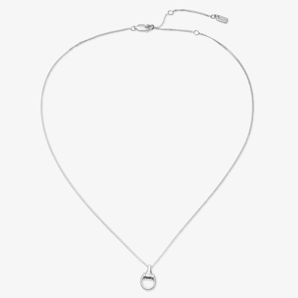 Lauren Ralph Lauren Silver 15 Inch Horse Bit Pendant Necklace 14N00358