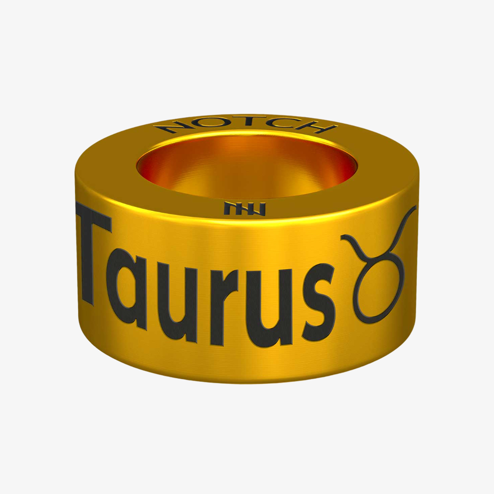 Product photograph of Notch Zodiac Taurus Gold Charm 00140-go from The Jewel Hut