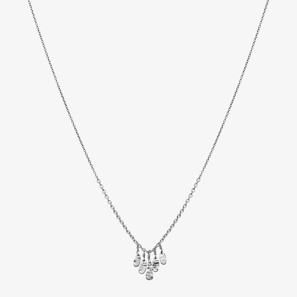 Maanesten Theresa Silver Hammered Charm Necklace 2685C