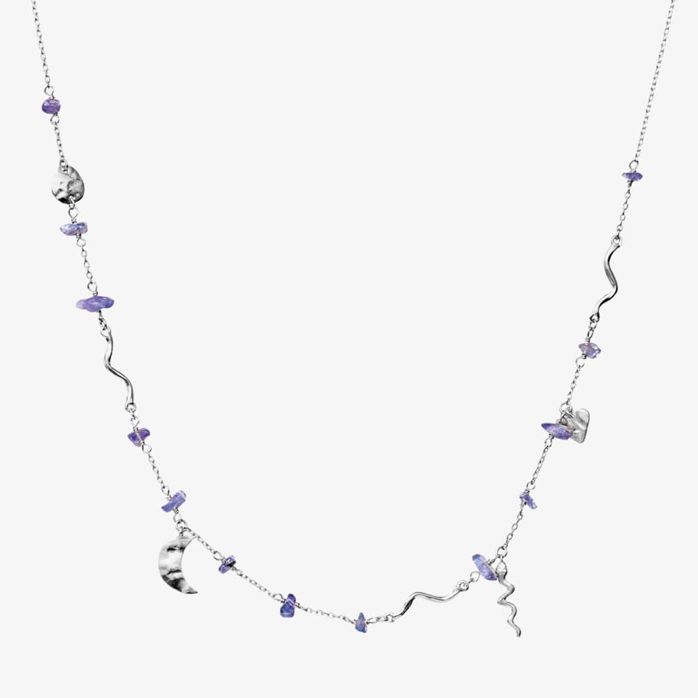 Maanesten Yolanda Silver Tanzanite Charm Necklace 2681C