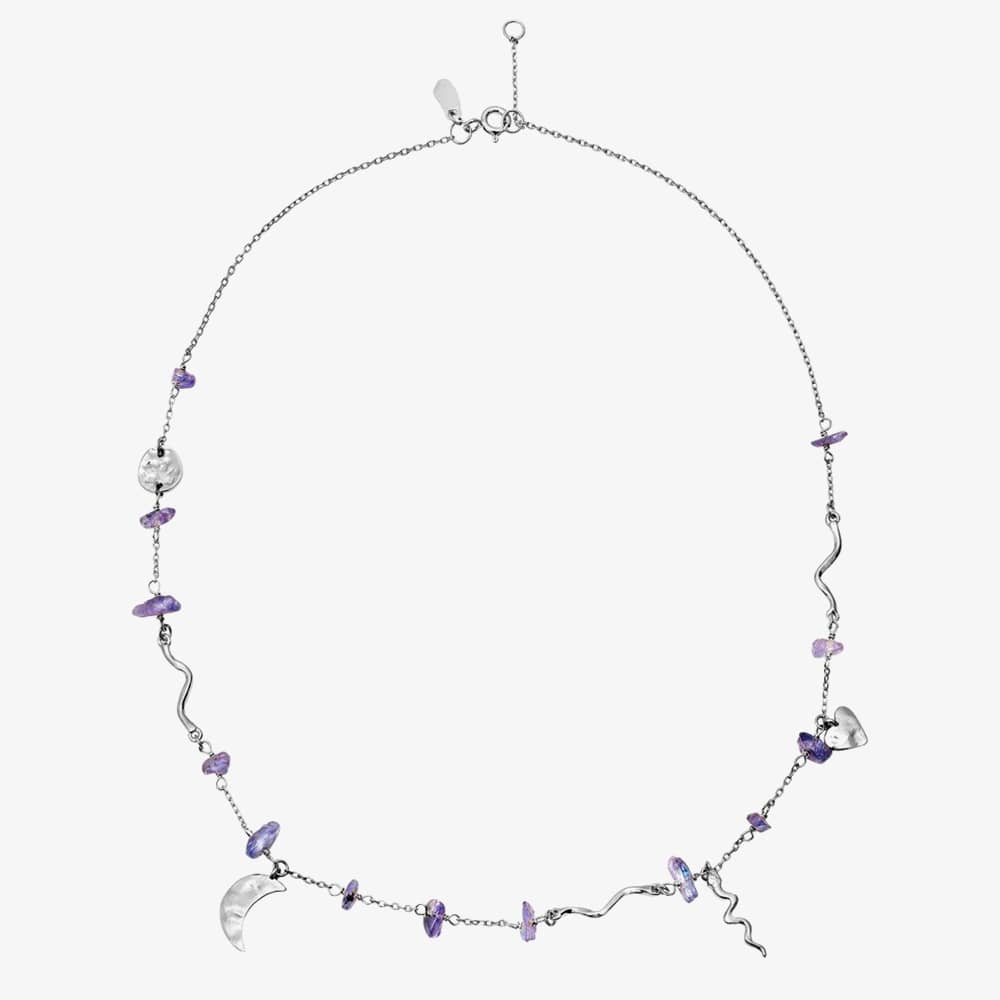 Maanesten Yolanda Silver Tanzanite Charm Necklace 2681C