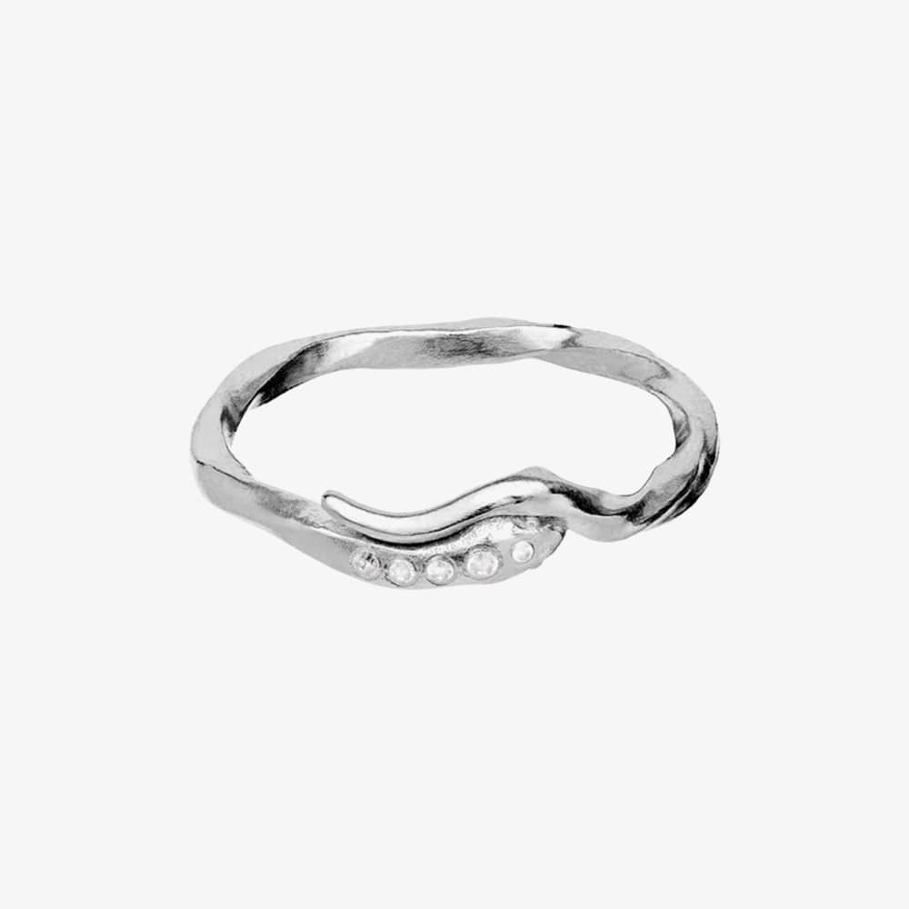 Maanesten Hera Silver Twisted Snake Ring 4814C