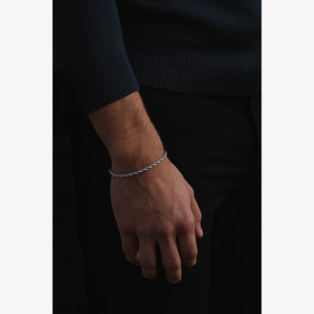 Steel & Barnett Helix Stainless Steel Twisted Rope Bracelet B-HEL01