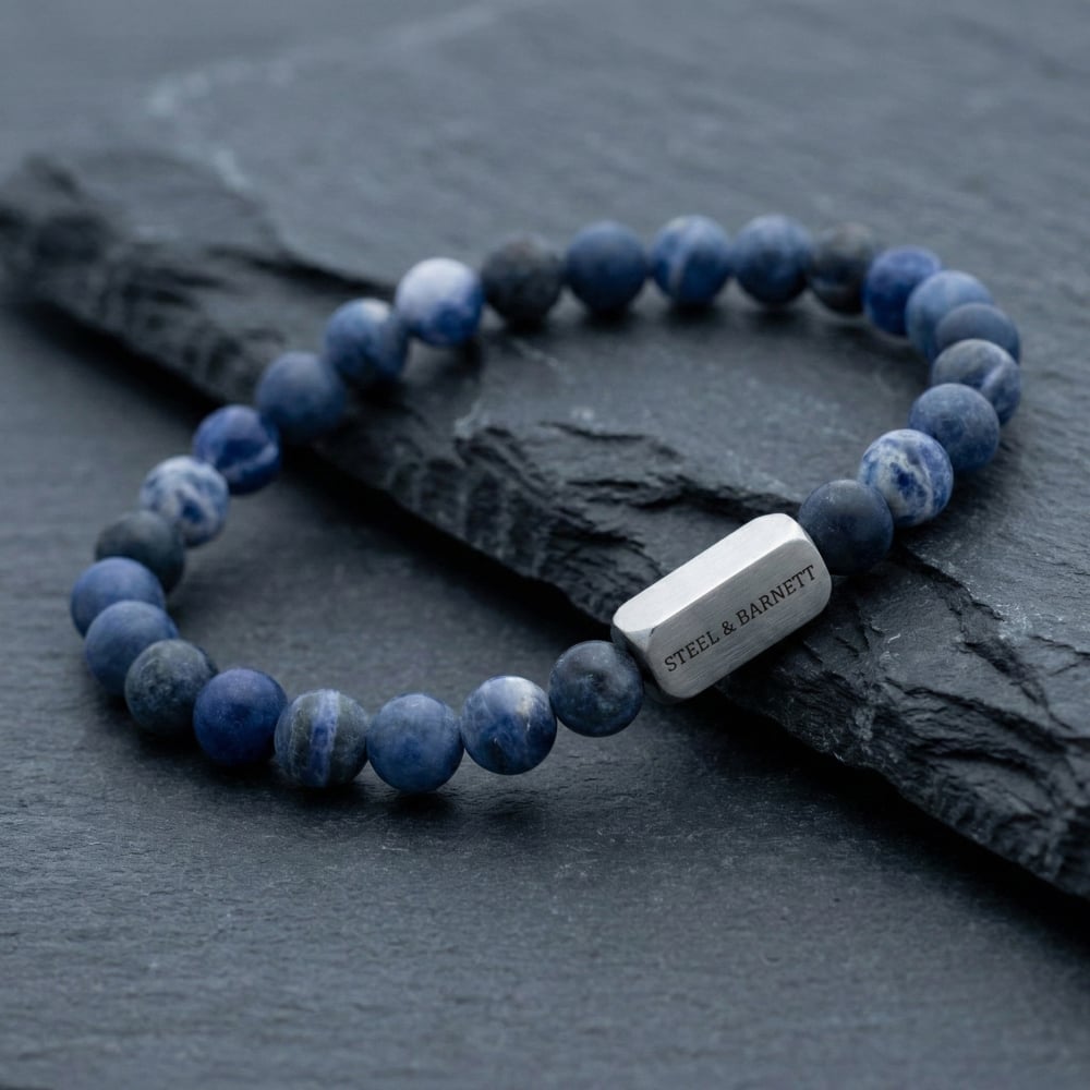 Steel & Barnett Natural Ned Sodalite Bead Bracelet SBNN/006
