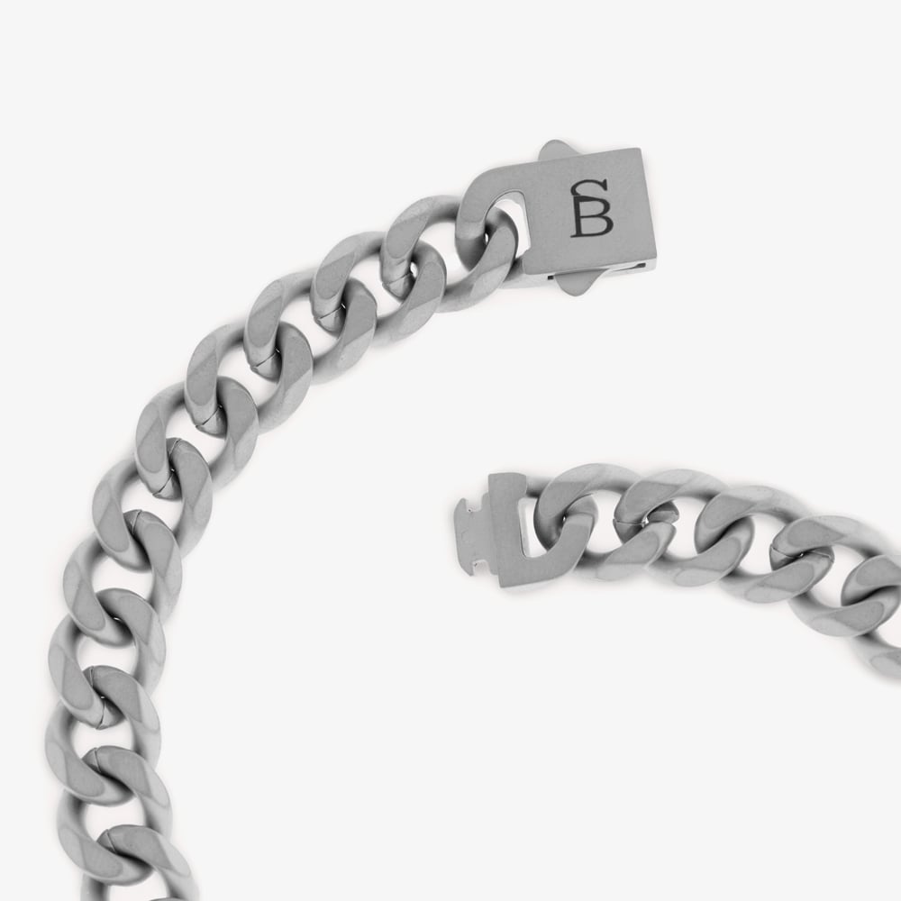 Steel & Barnett Valence Vic Stainless Steel Cuban Link Chain Bracelet SSTBVV/002