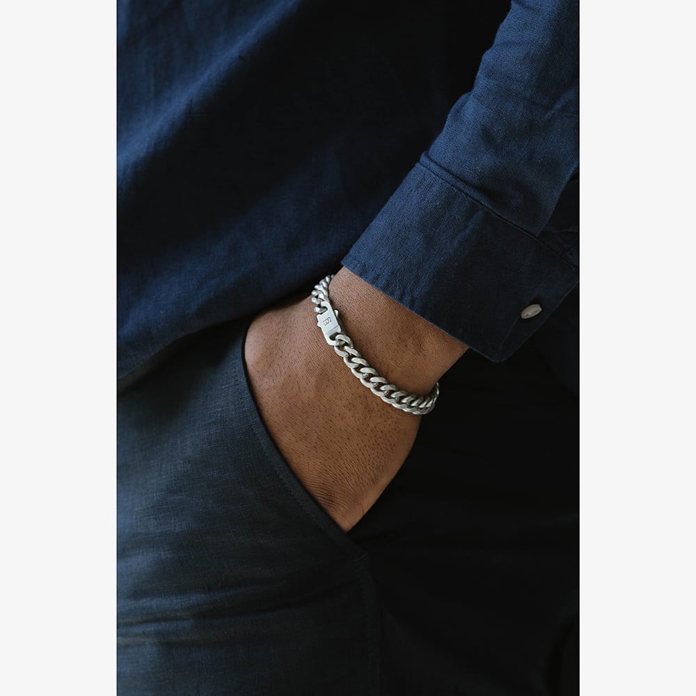 Steel & Barnett Valence Vic Stainless Steel Cuban Link Chain Bracelet SSTBVV/002