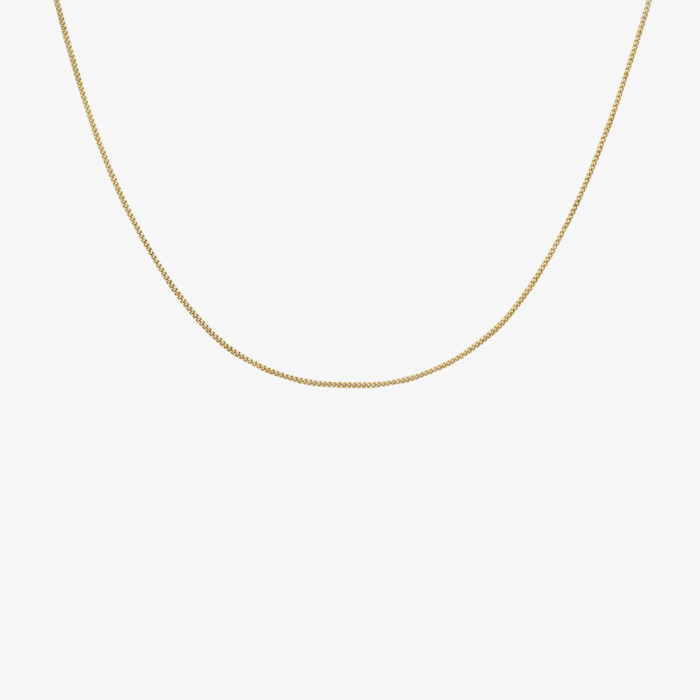 9ct Yellow Gold Diamond-Cut Curb Chain 1.13.0022