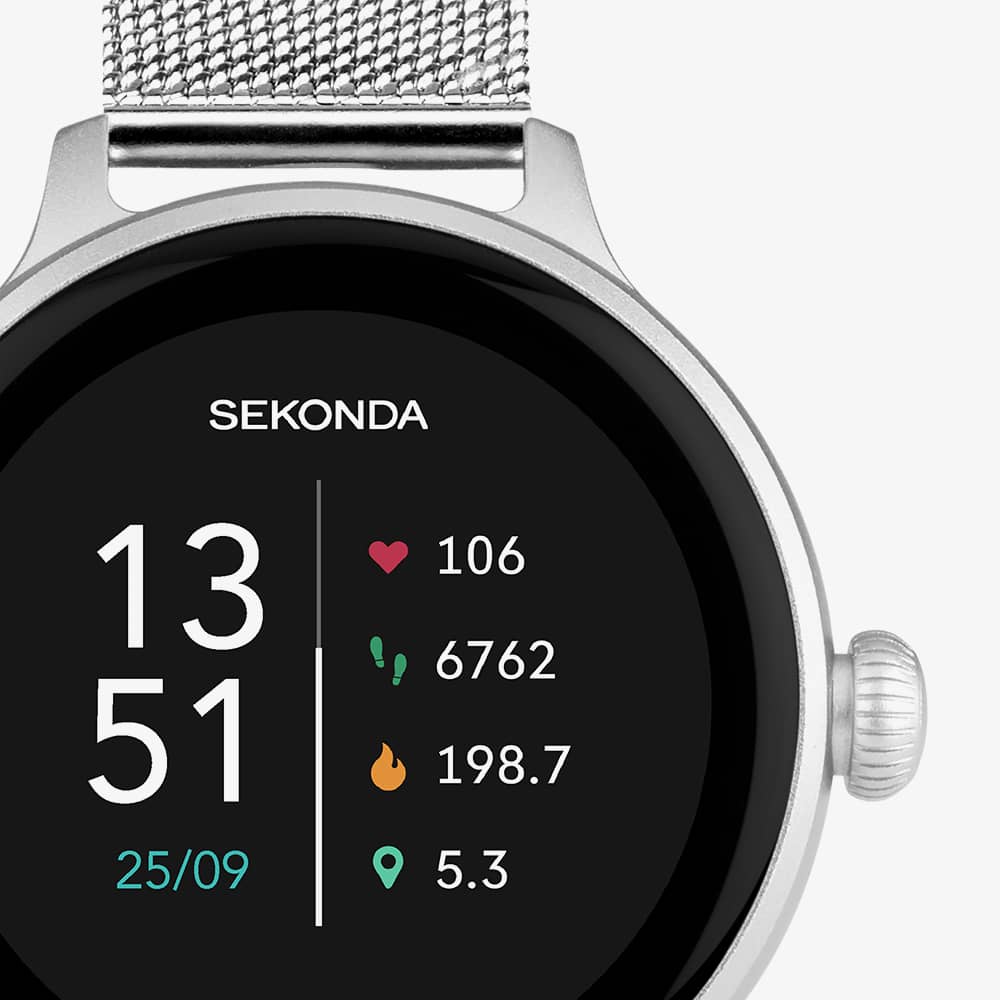 Sekonda Connect Silver Mesh Smart Watch 40624