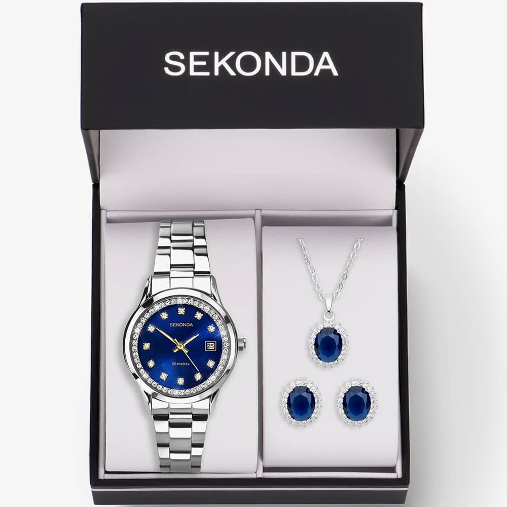 Sekonda Catherine Blue Jewellery & Watch Set 49037