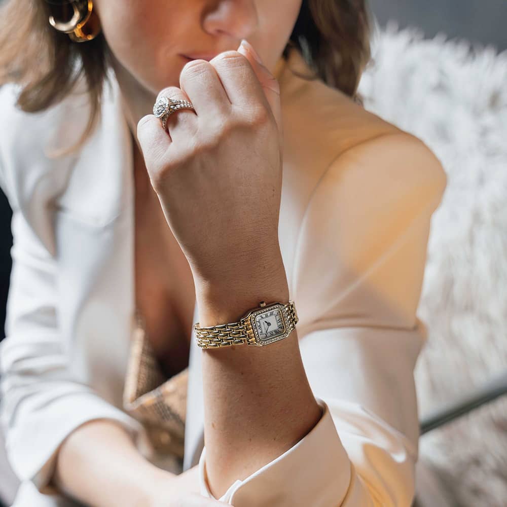 Sekonda Monica Gold Plated Stone Set Watch 40642