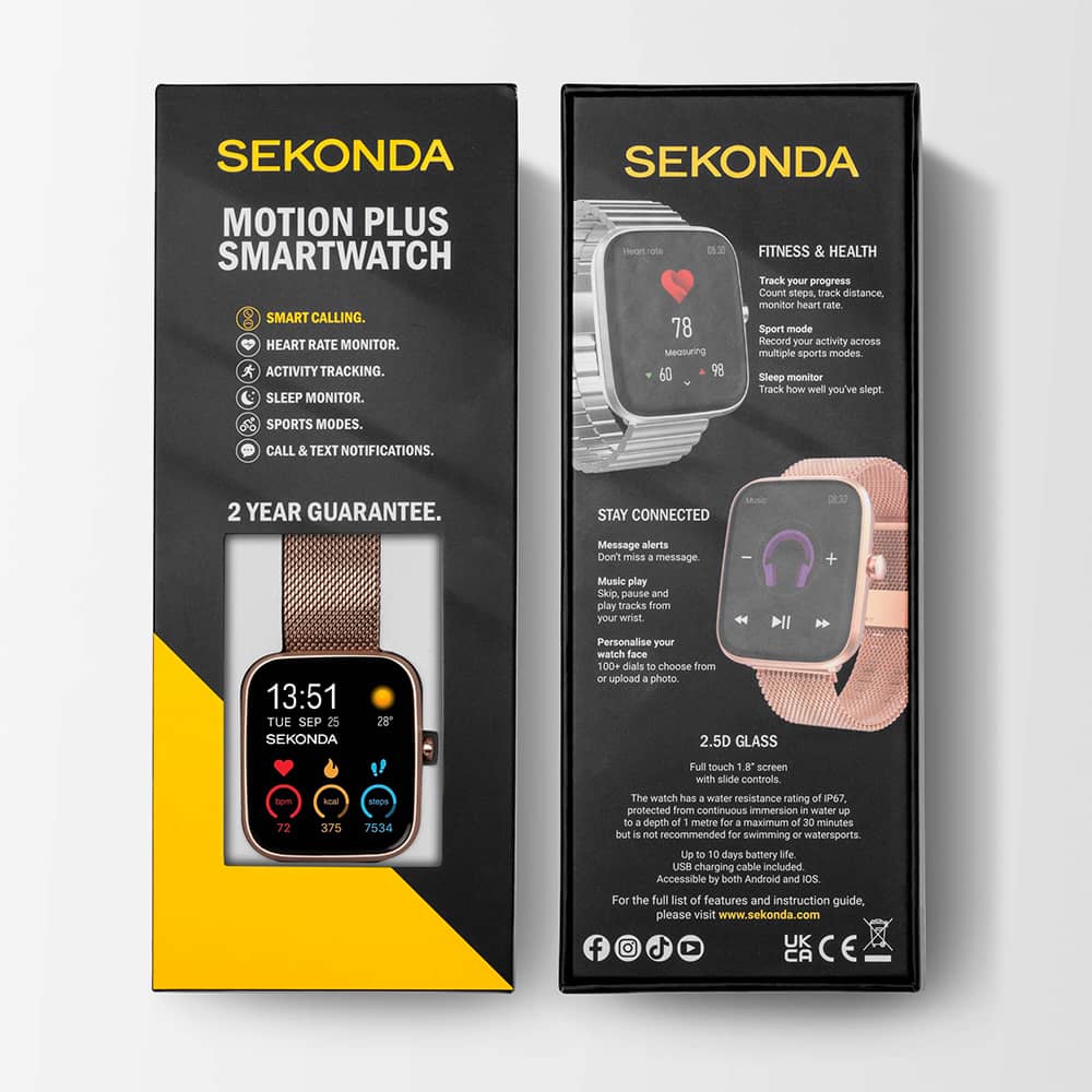 Sekonda Motion Plus Rose Gold Mesh Smart Watch 30220