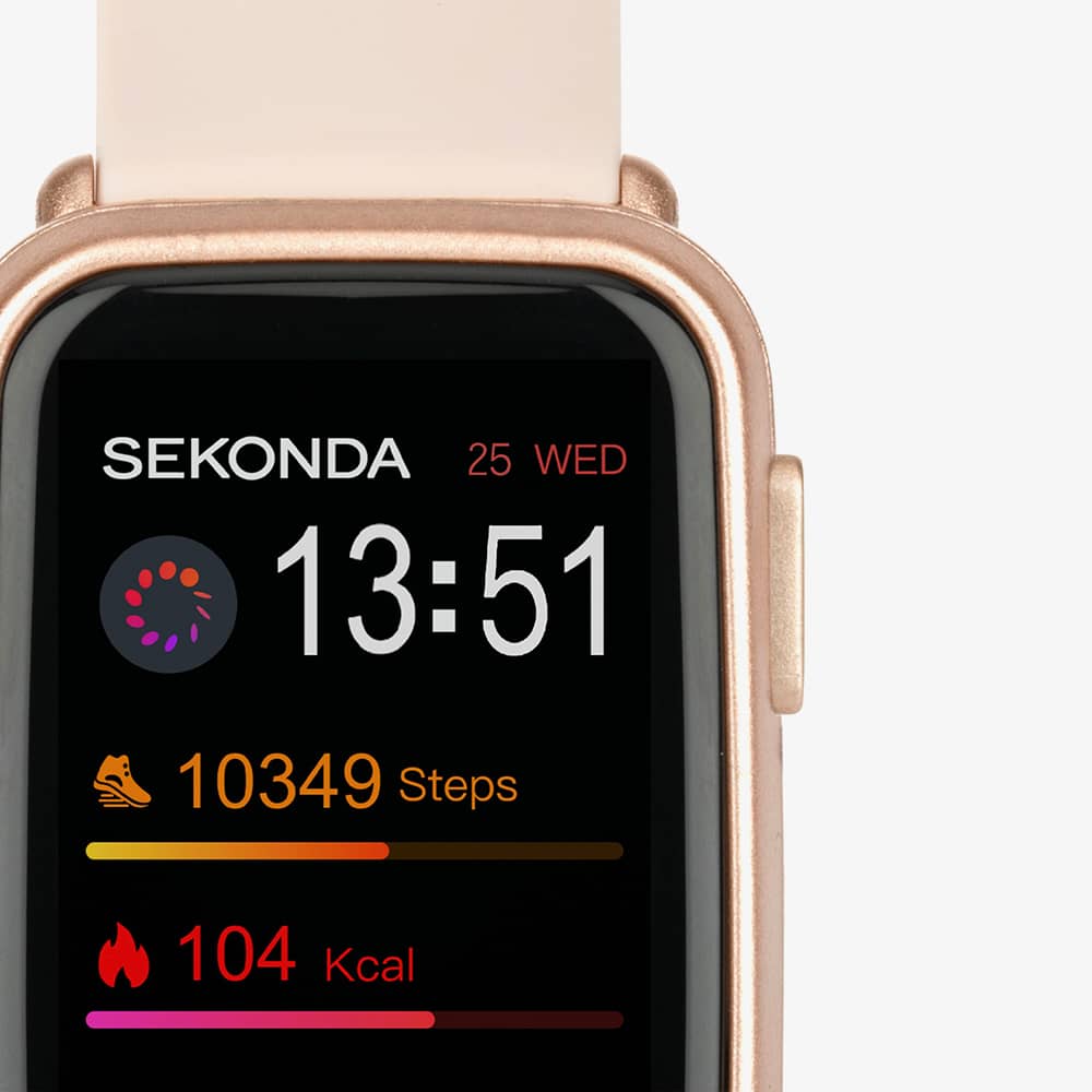 Sekonda Track Pink Rubber Smart Watch 30170