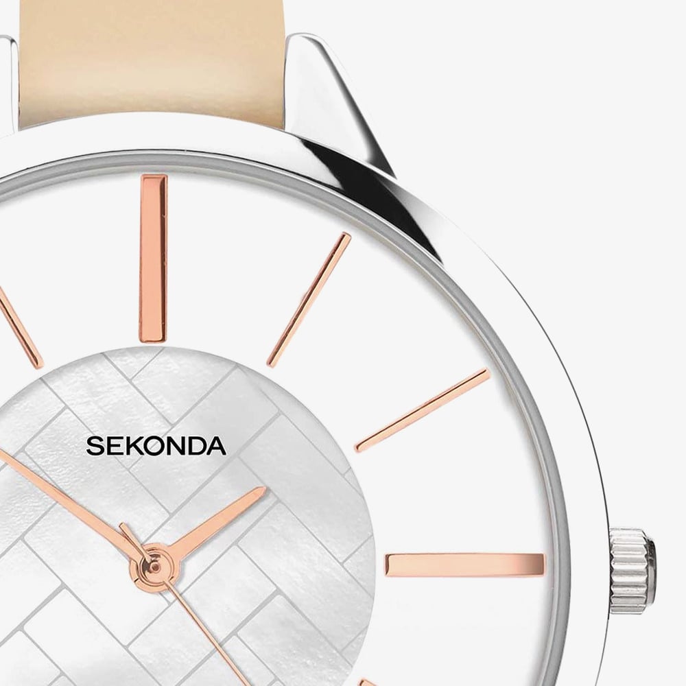 Sekonda Ladies Pink Leather Watch 2877