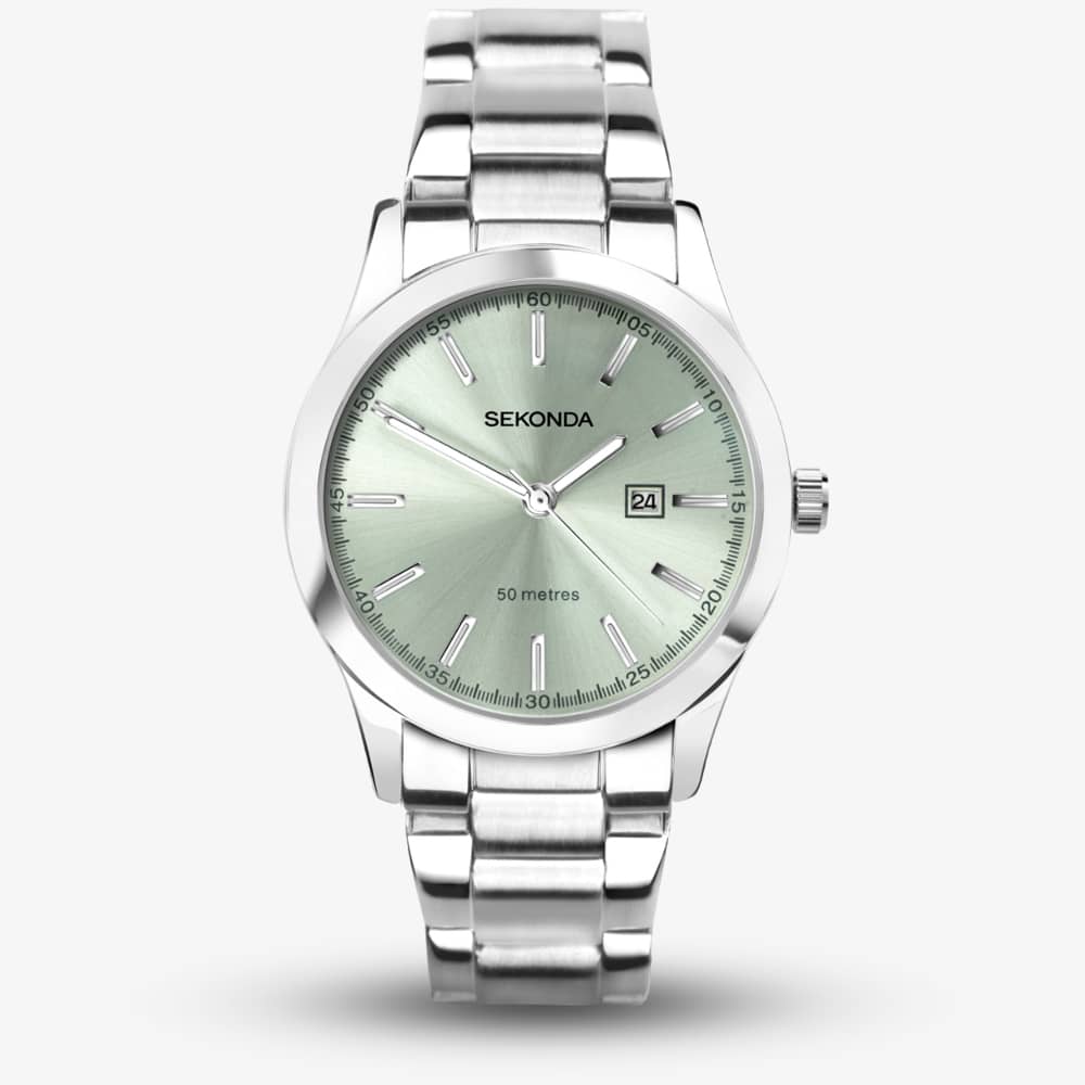 Product photograph of Sekonda Ladies Taylor Green Dial Watch 40397 from The Jewel Hut