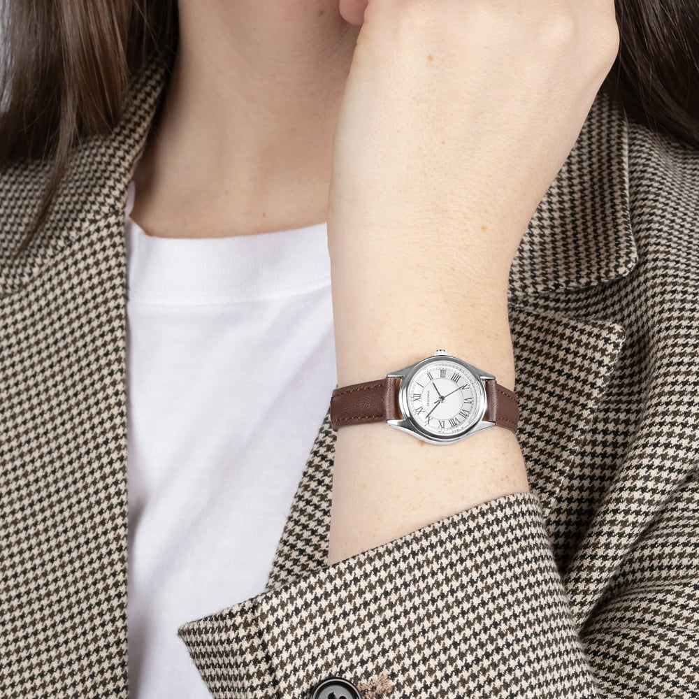 Sekonda Ladies Evans Brown Leather Strap Watch 40685