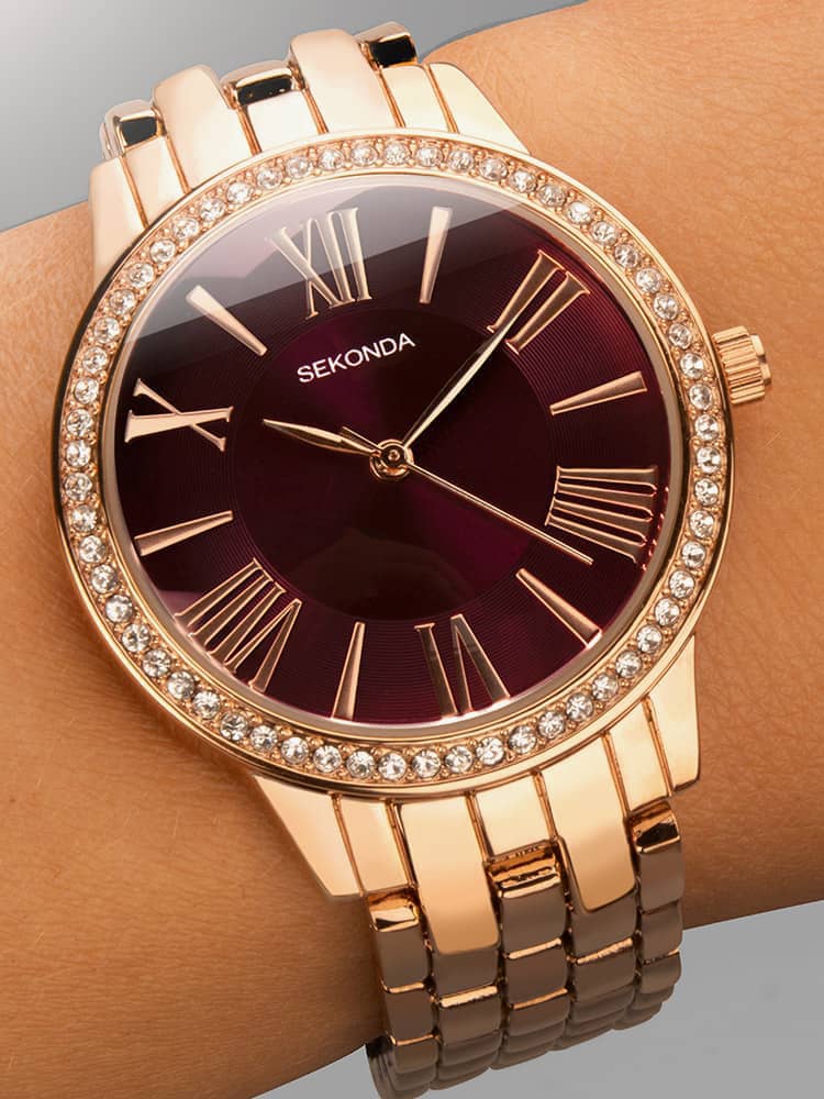 Sekonda Ladies Rose Gold Tone Watch 40290