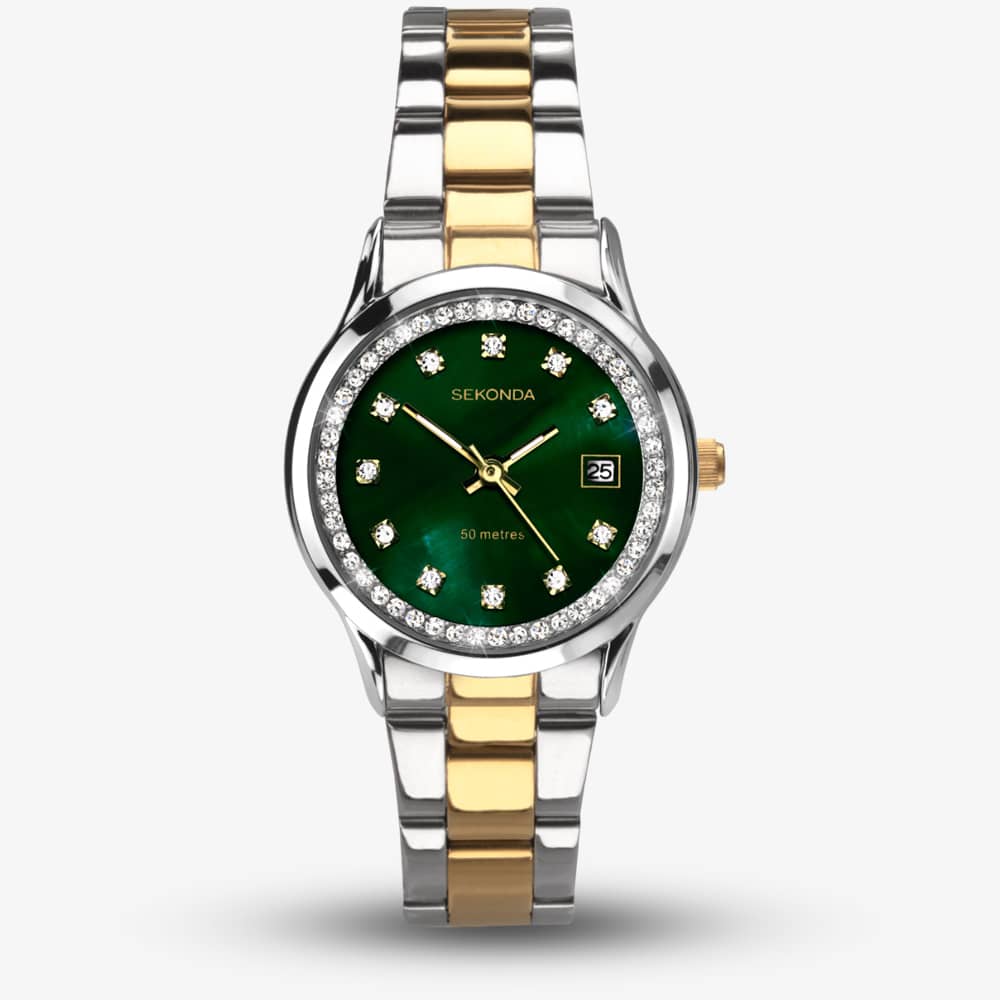 Product photograph of Sekonda Dress Catherine Two Colour Crystal Watch 40295 from The Jewel Hut