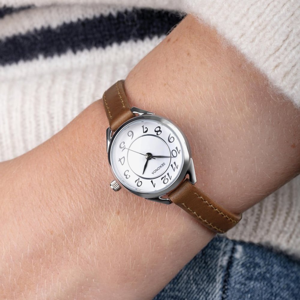 Sekonda Easy Reader Brown Leather Strap Watch  40479