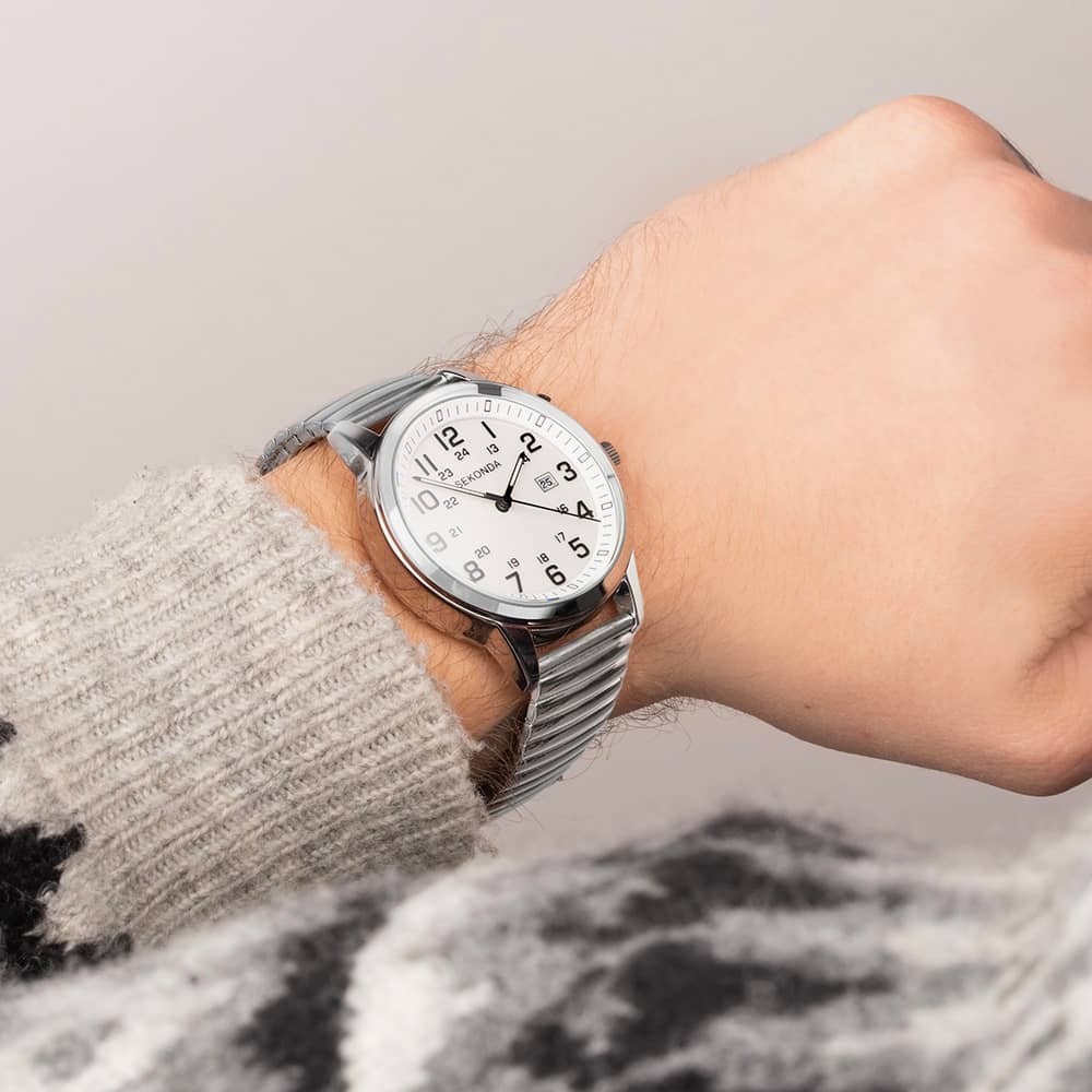Sekonda Easy Reader Silver Expandable Watch 30126