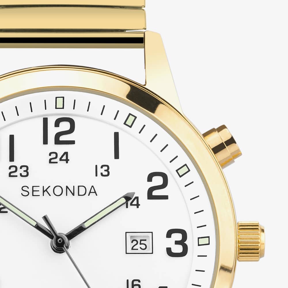 Sekonda Easy Reader Gold Plated Expandable Watch 30128