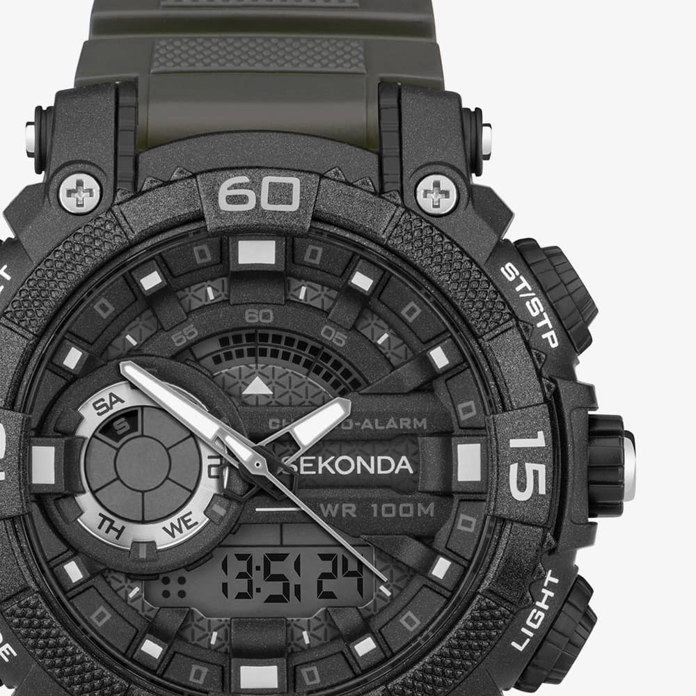 Sekonda Malvern Dark Grey Rubber Digital Watch 30168