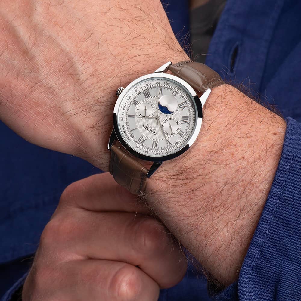 Sekonda Armstrong Moon Phase Brown Watch 30146