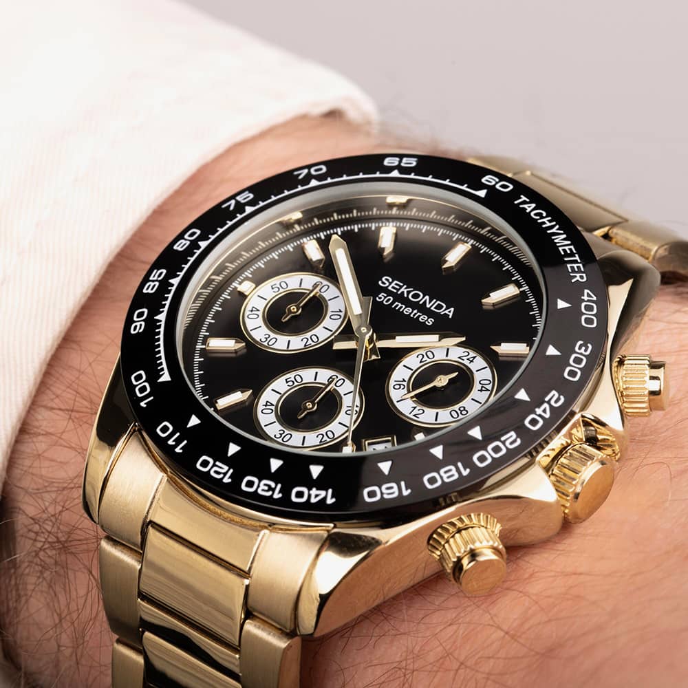 Sekonda Circuit Chronograph Gold Plated Watch 30203