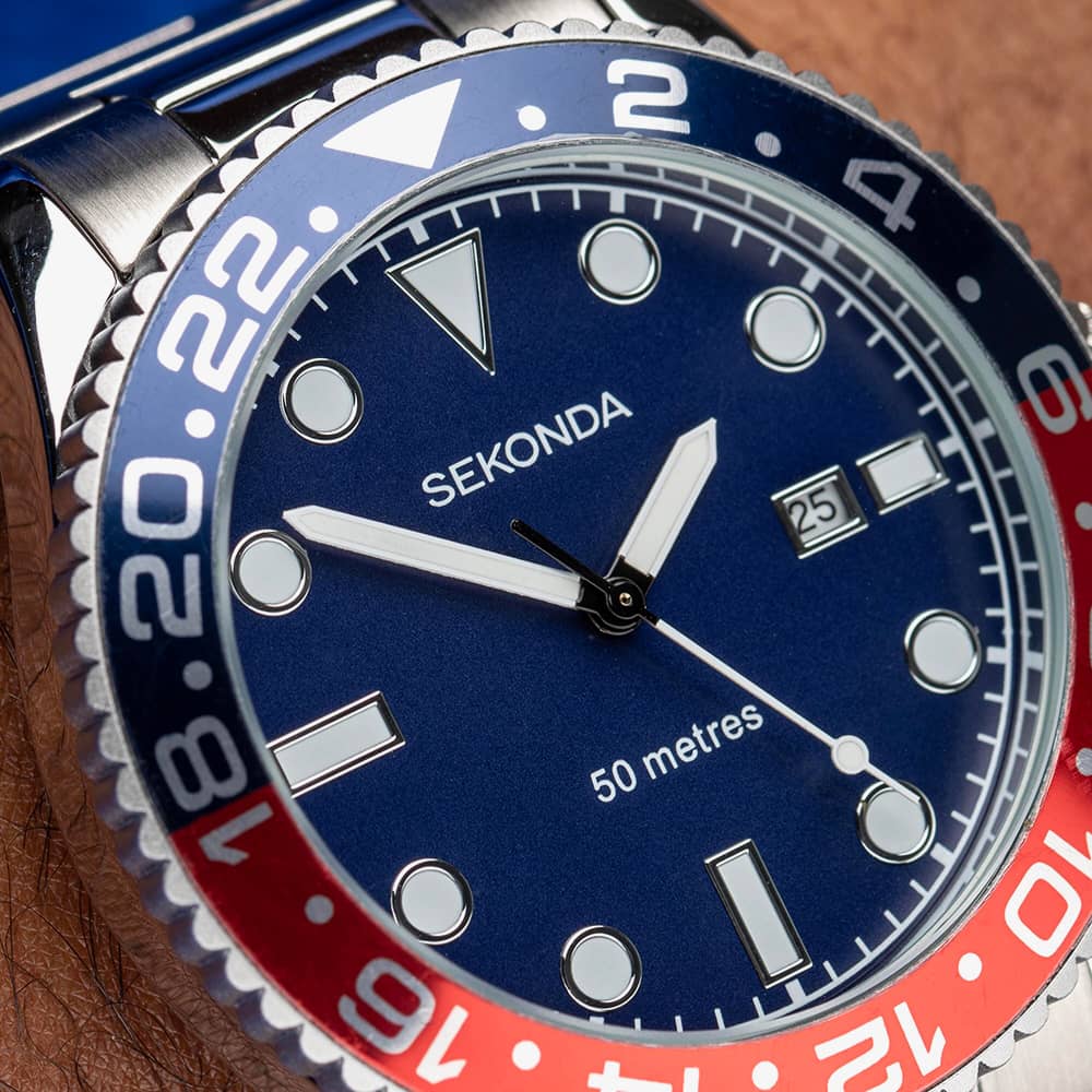 Sekonda Dive Ocean Blue & Red Watch 30196