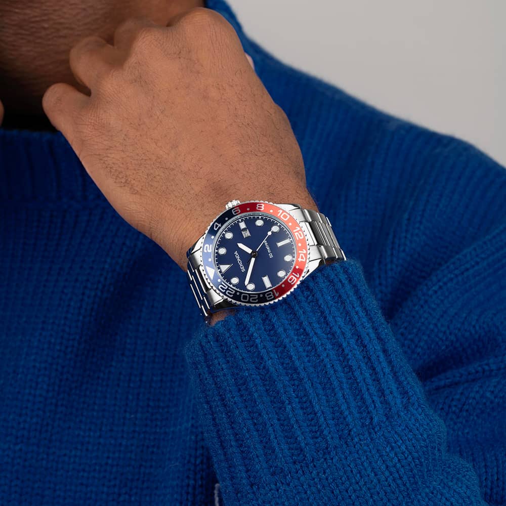 Sekonda Dive Ocean Blue & Red Watch 30196