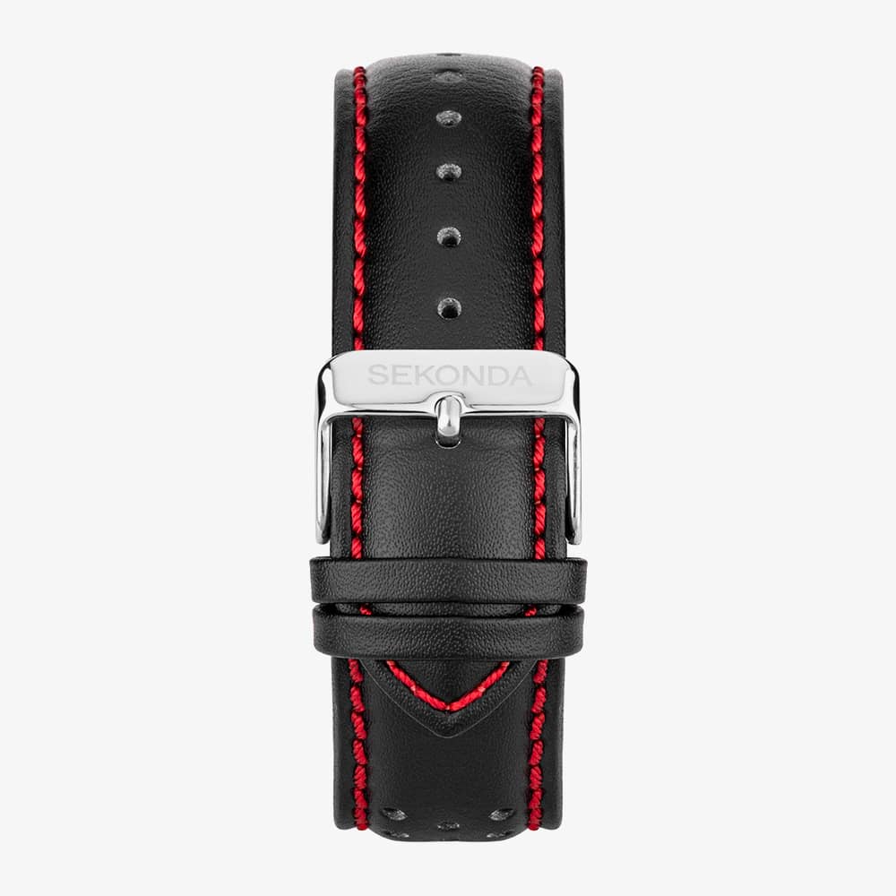 Sekonda Sports Midnight Black & Red Chronograph Watch 30206