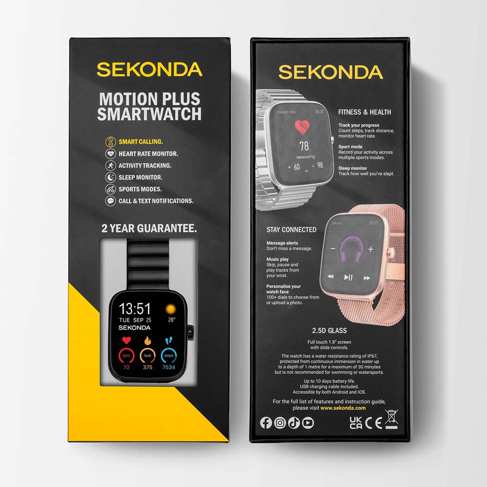 Sekonda Motion Plus Black Smart Watch 30223