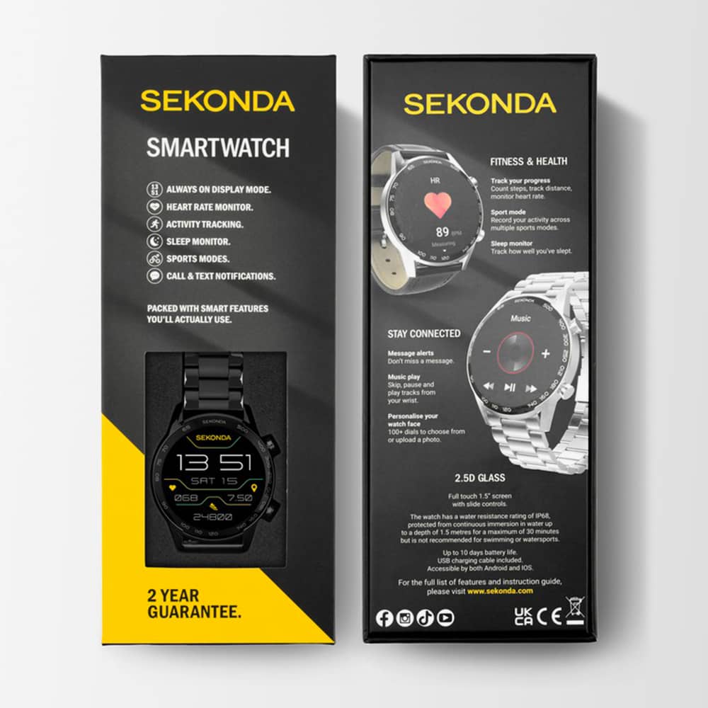 Sekonda Active Plus Black Smart Watch 30226