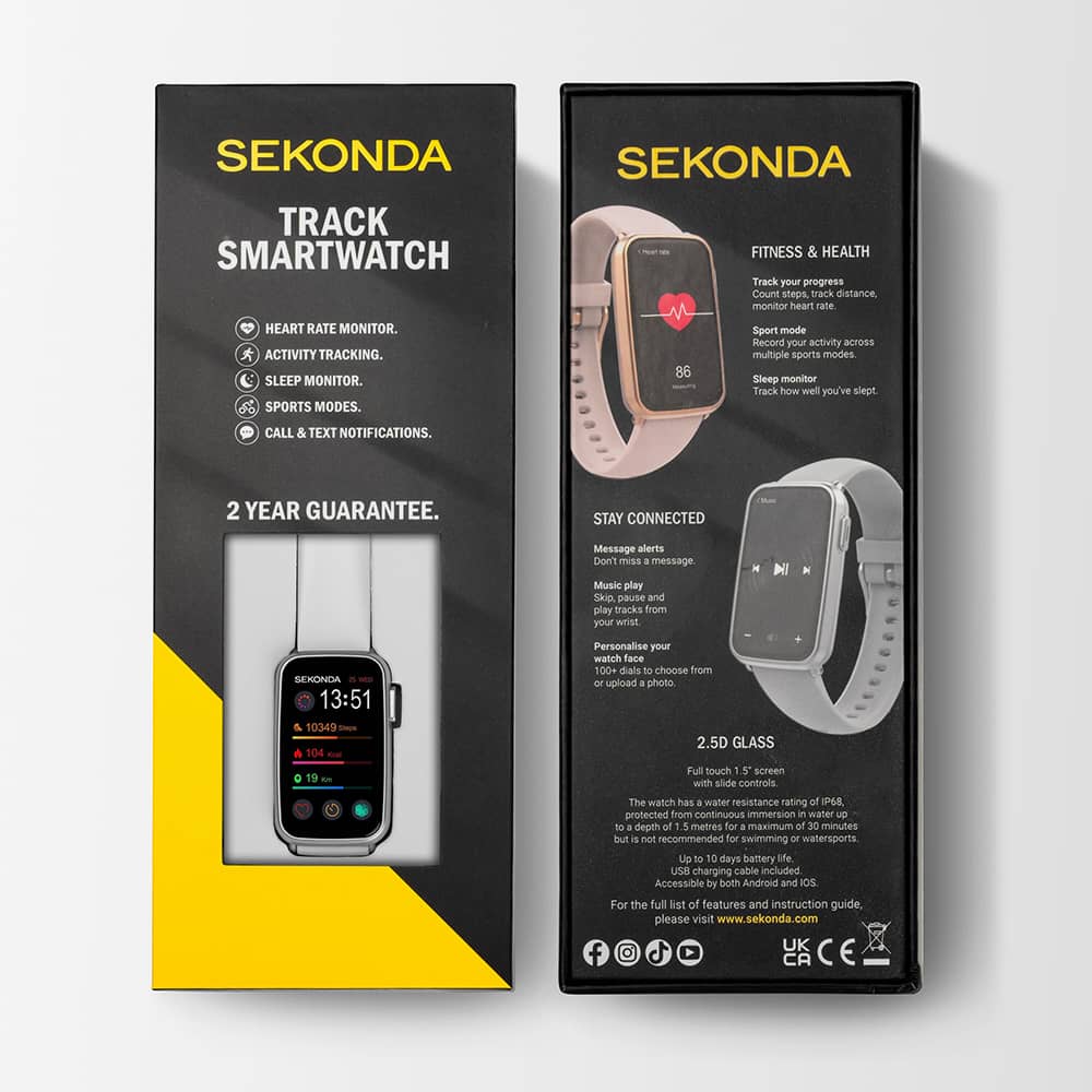 Sekonda Track Grey Rubber Strap Smart Watch 30169