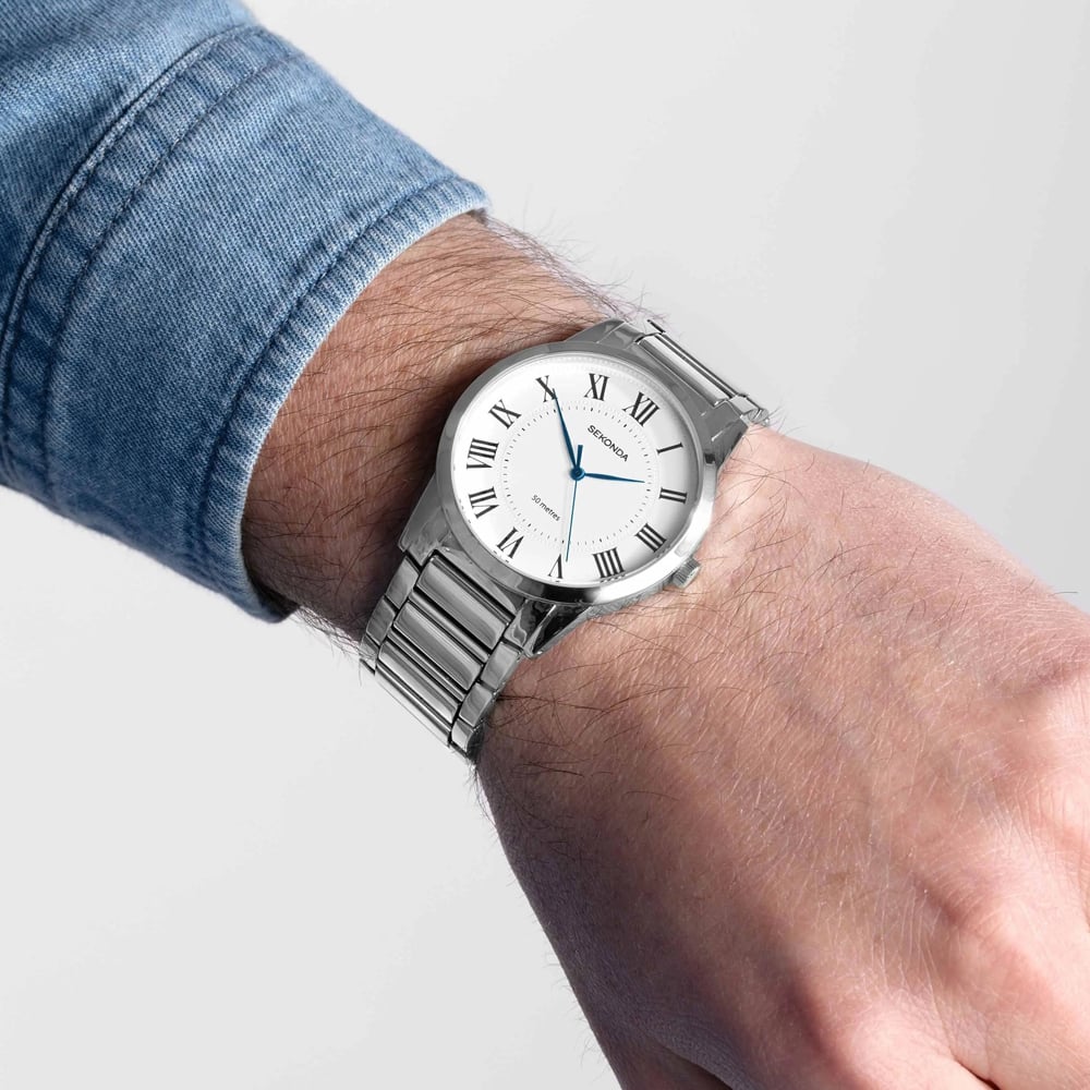 Sekonda Mens Beaumont White Dial Watch 30246