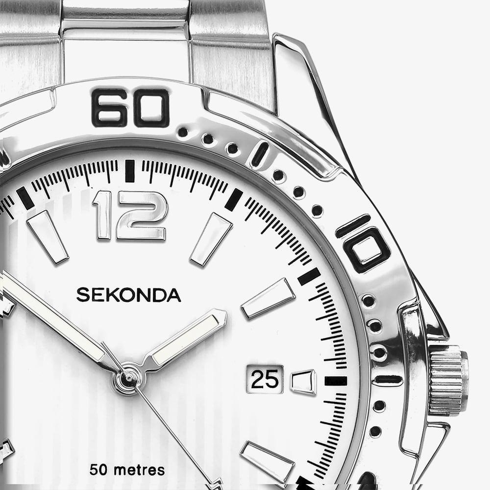 Sekonda Mens White Dial Bracelet Watch 1169