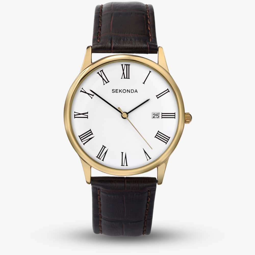 Click to view product details and reviews for Sekonda Classic Brown Leather Strap Watch 3676.