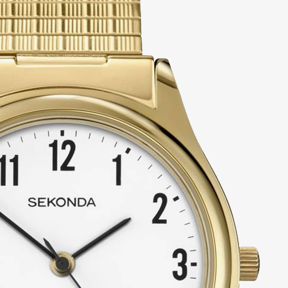 Sekonda Easy Reader Gold Plated Expandable Bracelet Watch 3752