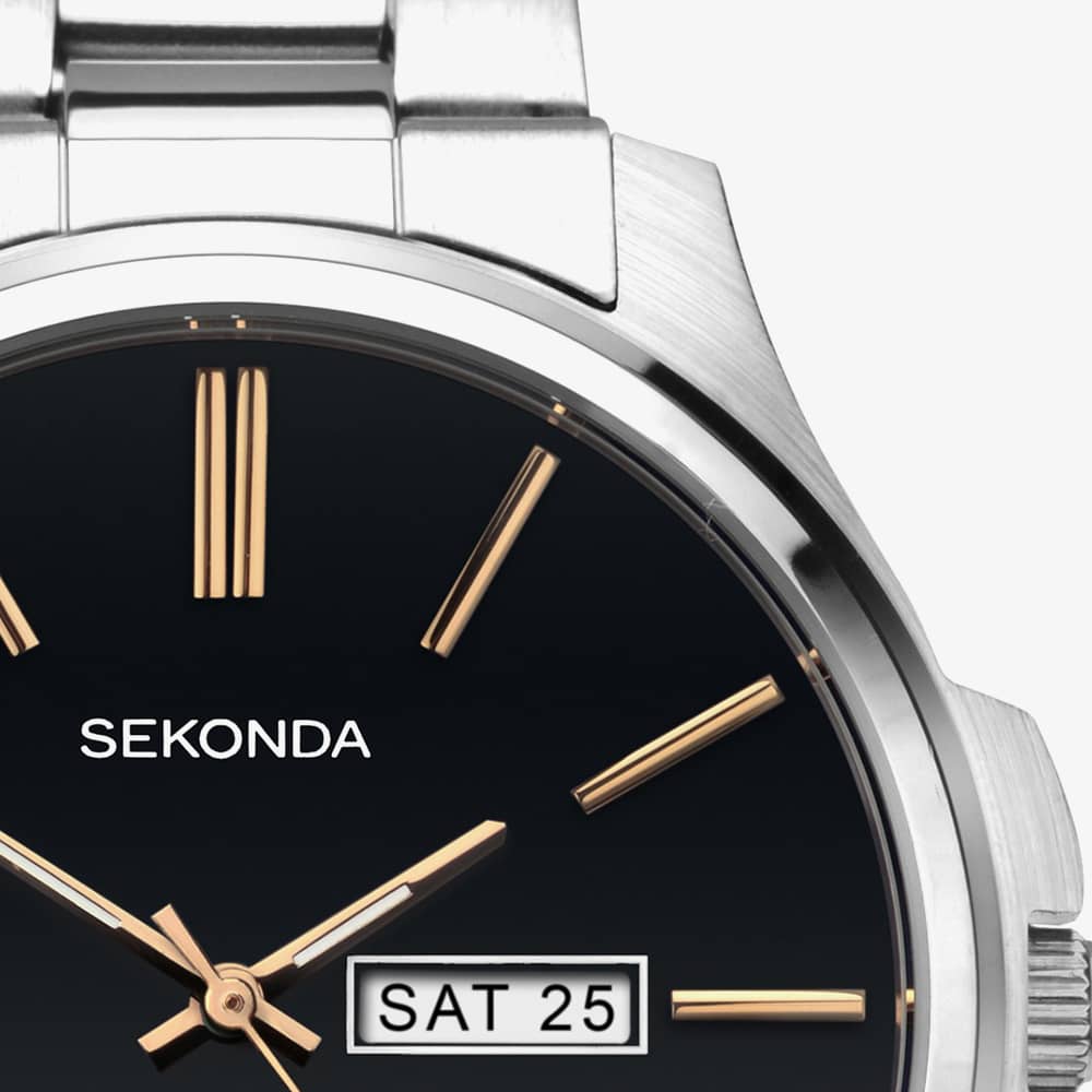 Sekonda Classic Stainless Steel Black Dial Watch 1097