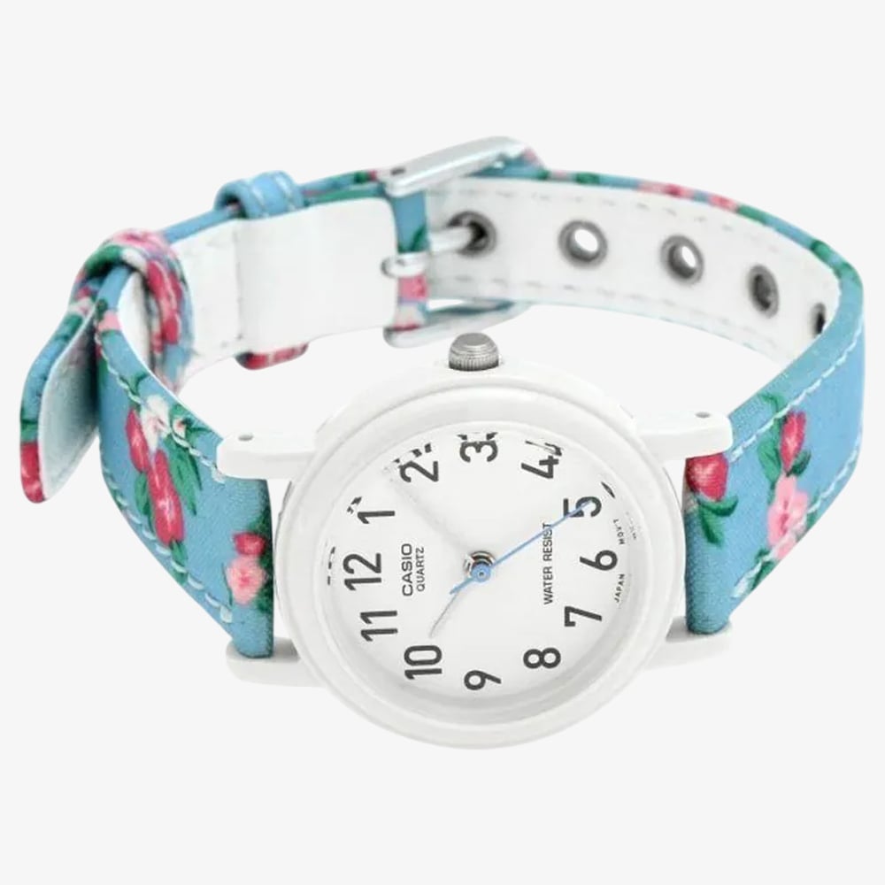Casio Junior Multicolour Flower Fabric Strap Watch LQ-139LB-2B2ER