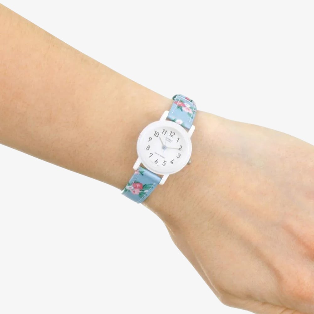 Casio Junior Multicolour Flower Fabric Strap Watch LQ-139LB-2B2ER