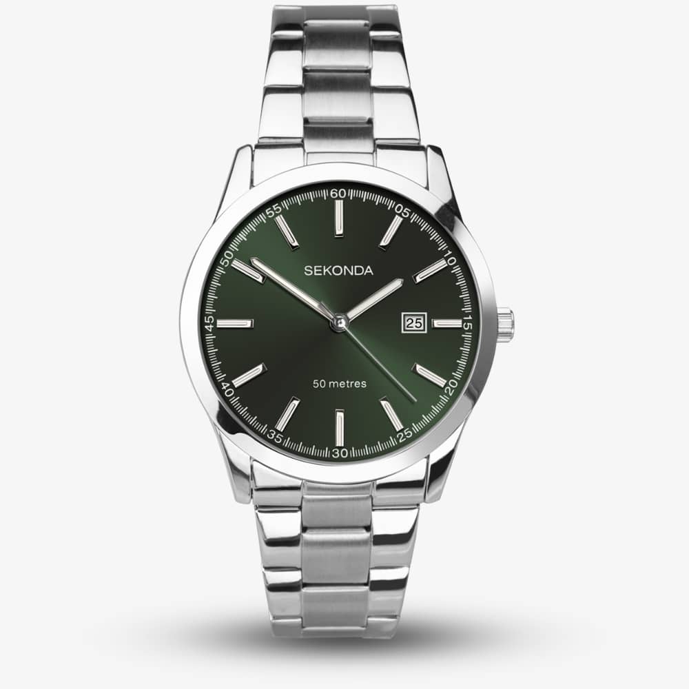 Product photograph of Sekonda Taylor Classic Dark Green Dial Watch 1946 from The Jewel Hut