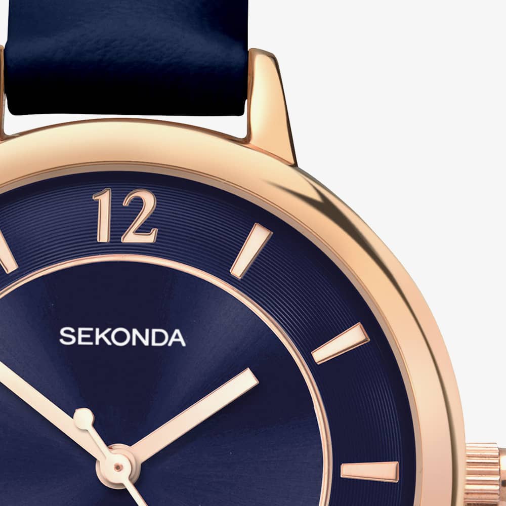 Sekonda Classic Rose Gold & Blue Watch 2136