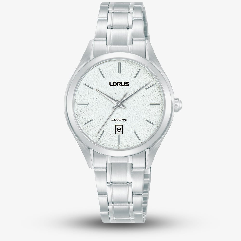 Lorus Ladies Classic White Dial Stainless Steel Bracelet Watch RJ289BX9