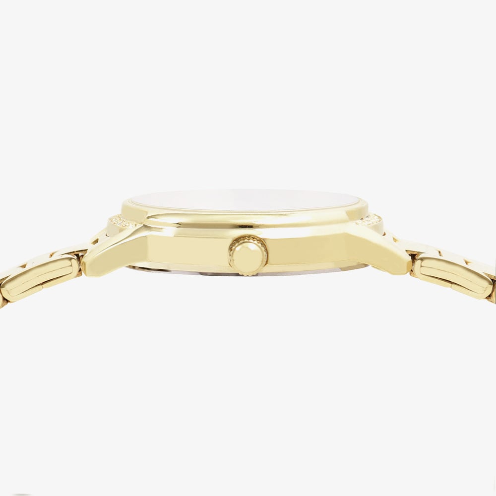 Lorus Ladies Silver Dial Gold Tone Bracelet Watch RG258YX9