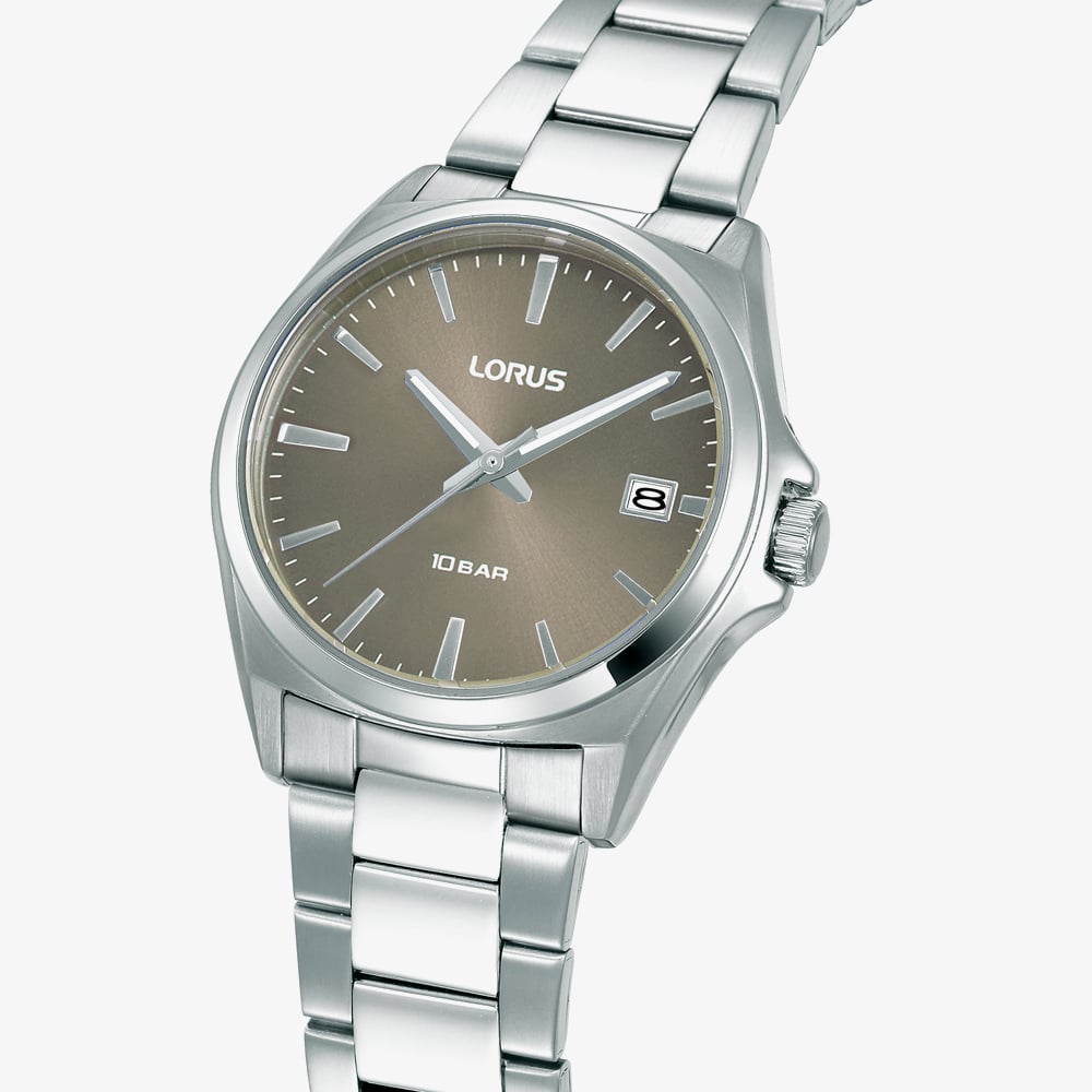 Lorus Ladies Sports Brown Dial Bracelet Watch RH961SX9