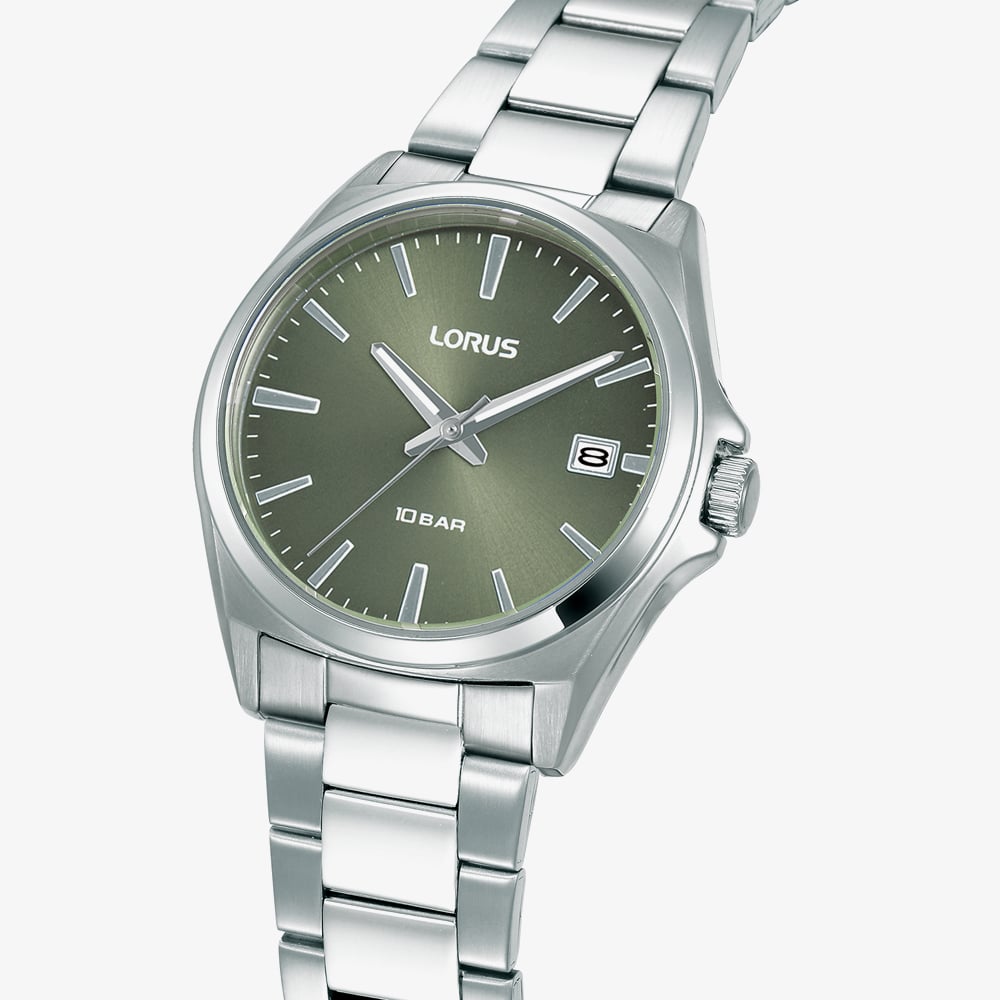 Lorus Ladies Sports Green Dial Bracelet Watch RH959SX9