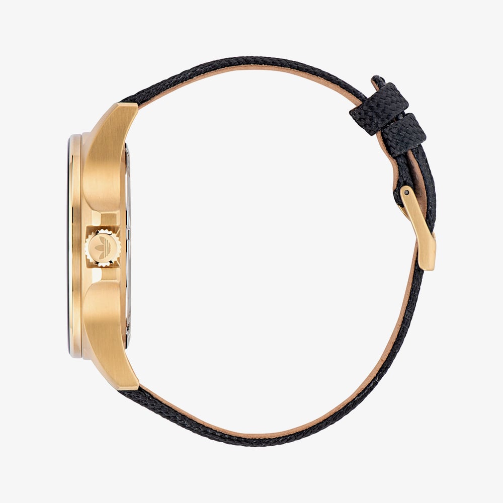 Adidas Unisex Expressio One Black Sunray & Gold Watch AOFH230152I