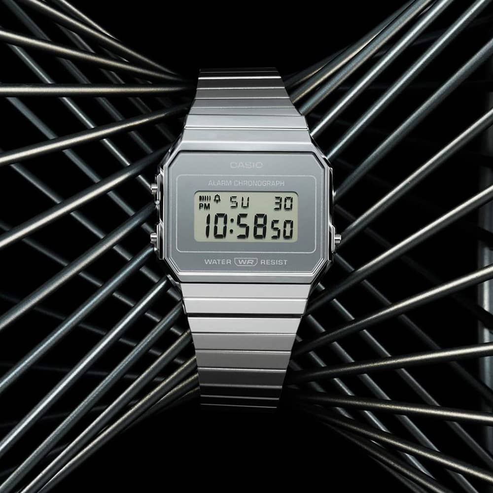 Casio Vintage Silver Digital Display Watch A700WEV-7AEF