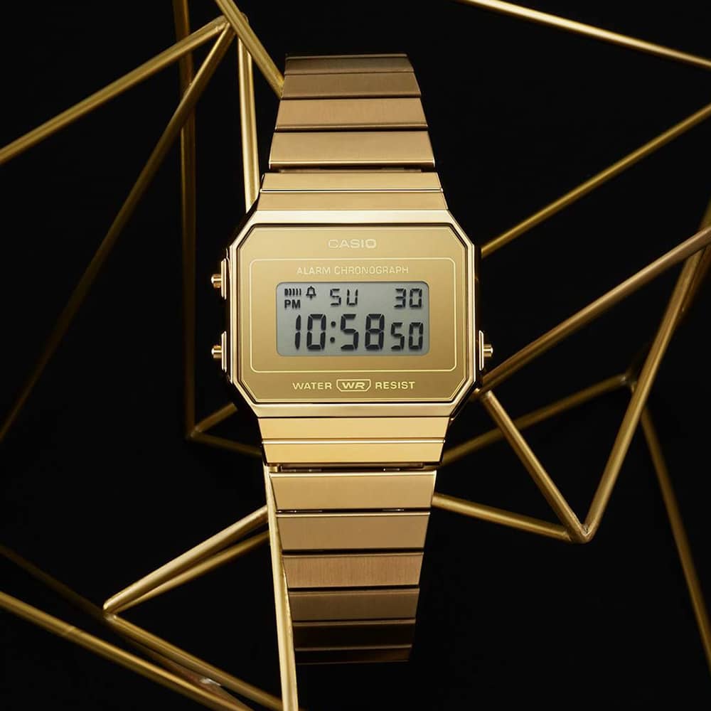 Casio Vintage Gold Plated Digital Display Watch A700WEVG-9AEF